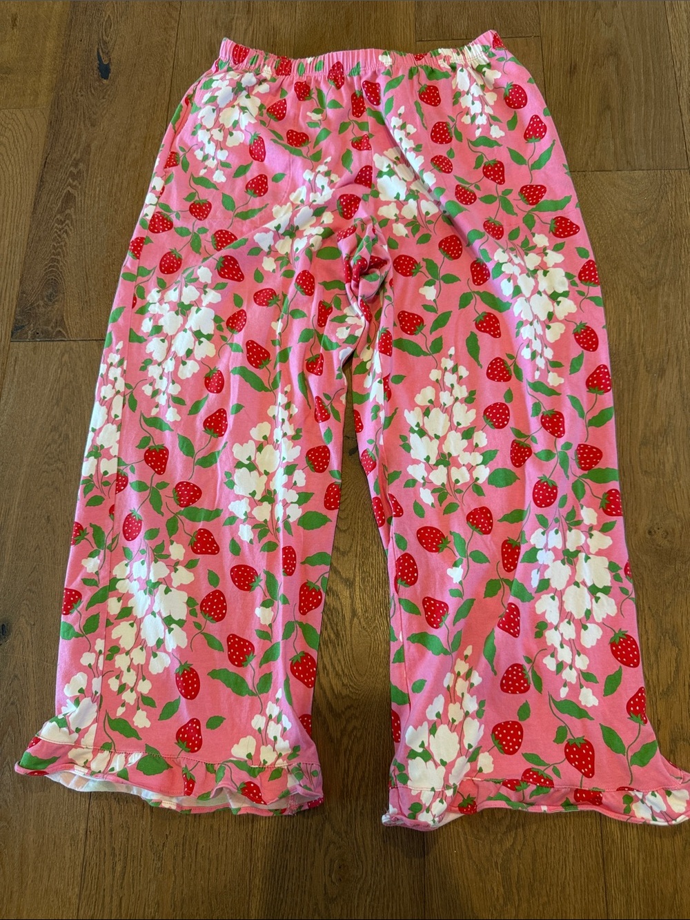 Bedhead Ruffle Tank Cropped Spring Berry PJ Set - M - Picture 3 of 5